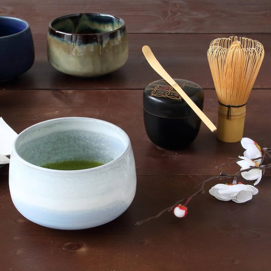 Amazon｜ワールドクリエイト 藍花 波佐見焼 お抹茶3点セット